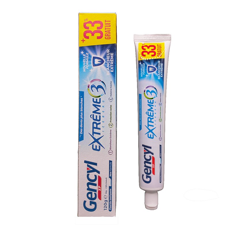 GENCYL DENTIFRICE EXTREME 3 120G + 33G