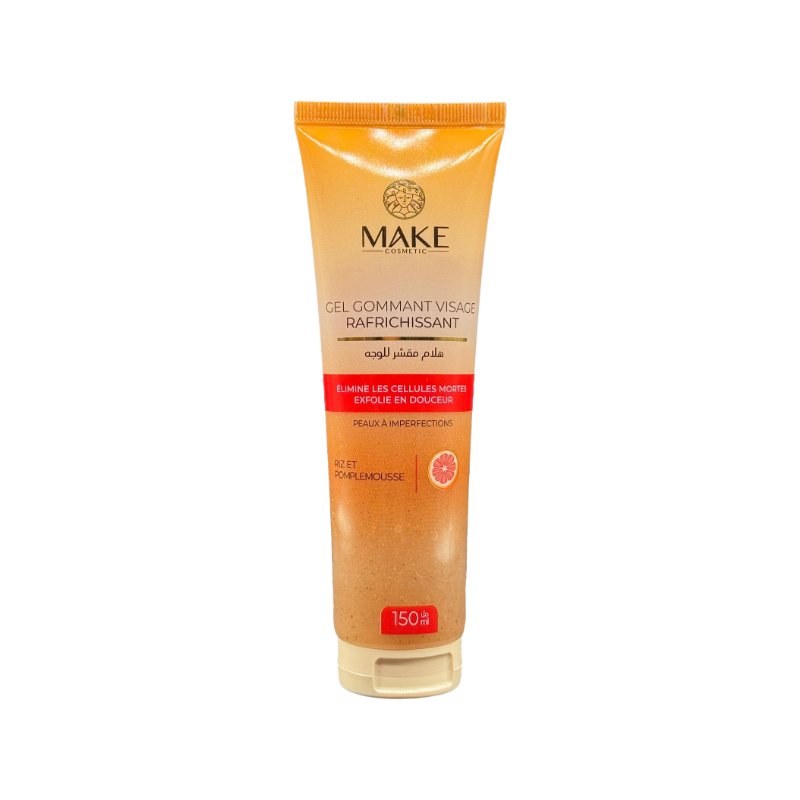 MAKE GEL GOMMAGE VISAGE RIZ NATUREL / POMPLEMOUSSE 150ML *TUBE*