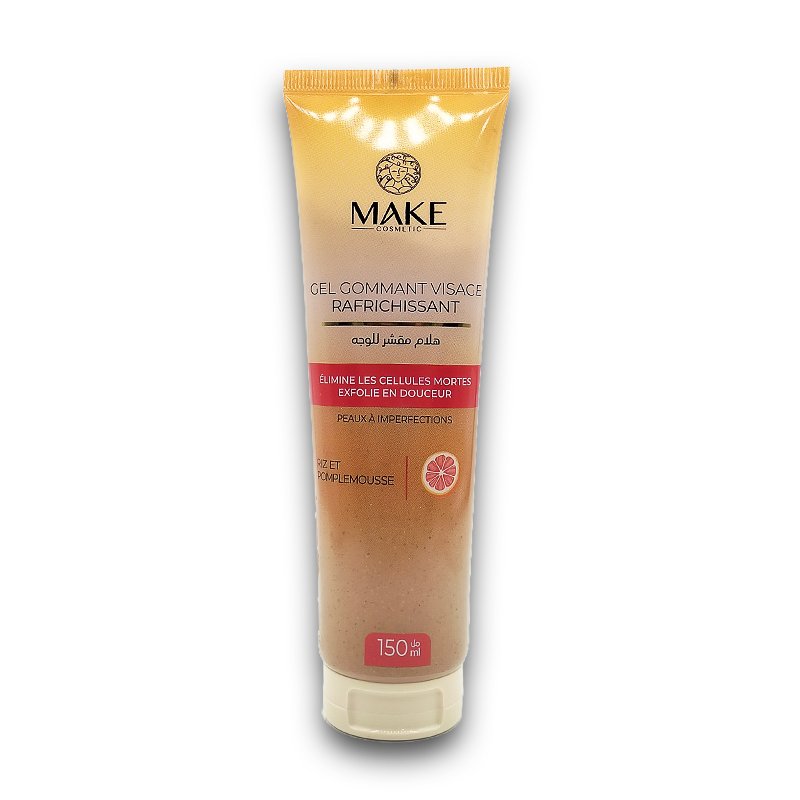 MAKE GEL GOMMAGE VISAGE RIZ NATUREL / POMPLEMOUSSE 150ML *TUBE*