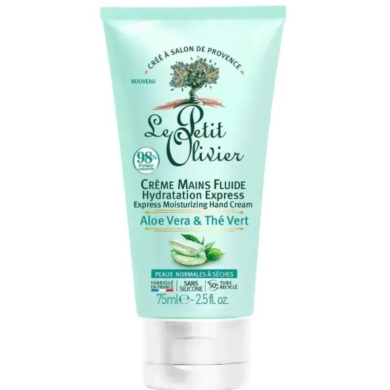 LE PETIT OLIVIER CREME MAINS FLUIDE ALOE VERA ET THE VERT 75ML