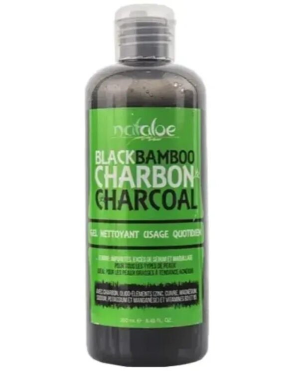 NATALOE GEL NETTOYANT BLACK BAMBOO CHARCOAL 250ML