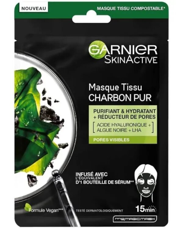 GARNIER MASQUE TISSU CHARBON 28G