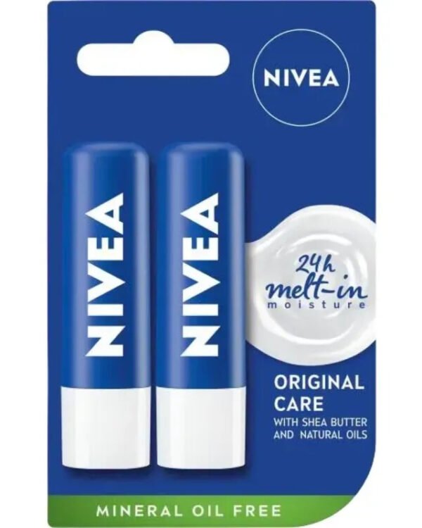 NIVEA BAUME A LEVRE ORIGINAL CARE MELT-IN *BLEU* 2PCS