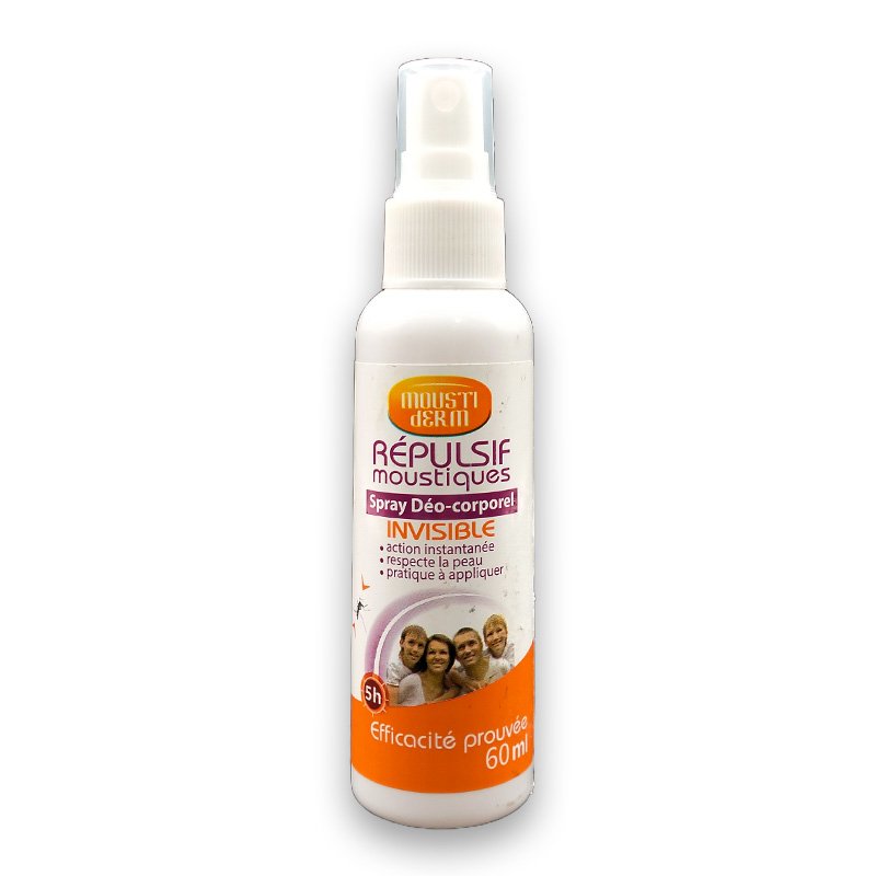 MOUSTI DERM SPRAY INVISIBLE ADULTE 60ML *ORANGE*