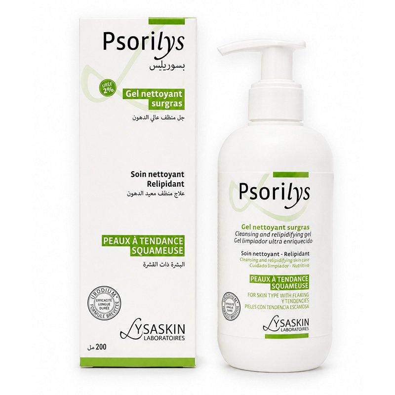 LYSASKIN PSORILYS GEL NETTOYANT SURGRAS 2%UREE 200ML 01