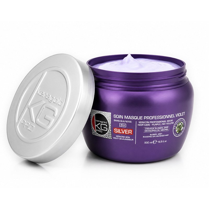 KERAGOLD MASQUE *SV* KERATINE SOIN VIOLET DEJAUNISSEUR 500ML *MAUVE*