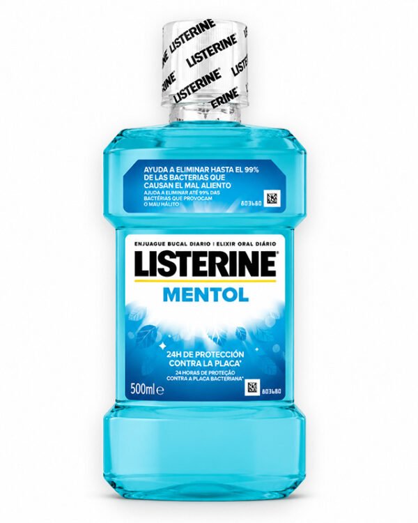 LISTERINE BAIN DE BOUCHE MENTOL SABOR SUAVE 500ML
