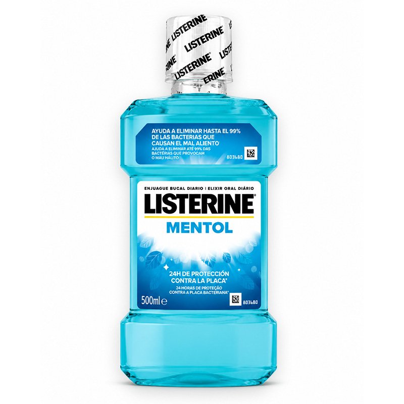 LISTERINE BAIN DE BOUCHE MENTOL SABOR SUAVE 500ML