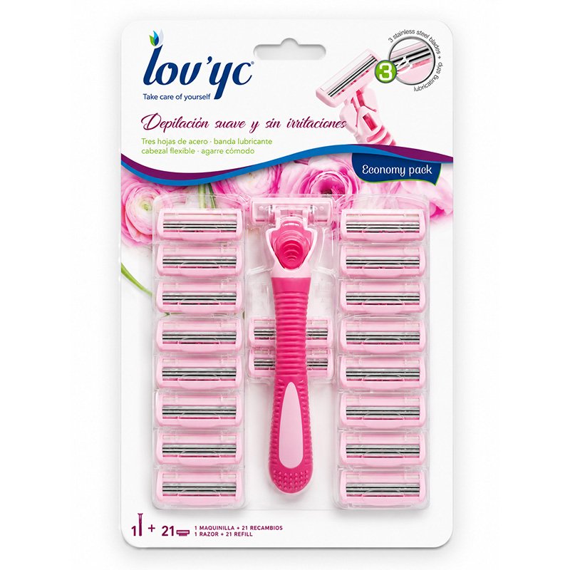 LOV'YC PACK RECHARGABLE 3LAME 21PCS & BRAS