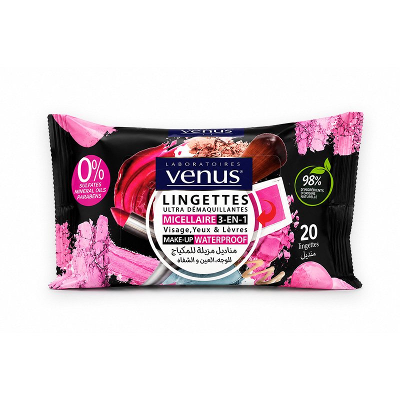 VENUS LINGETTES MICELLAIRE 20U