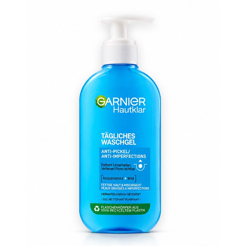 GARNIER GEL NETTOYANT ANTI IMPERFECTIONS NIACINAMIDE+BHA 200ML
