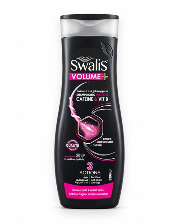 SWALIS SHP VOLUME+ CAFEINE & VIT-B 330ML *NOIR*