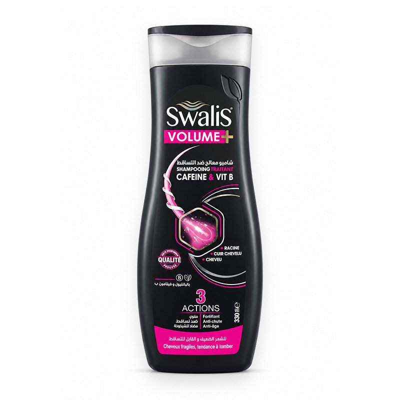 SWALIS SHP VOLUME+ CAFEINE & VIT-B 330ML *NOIR*