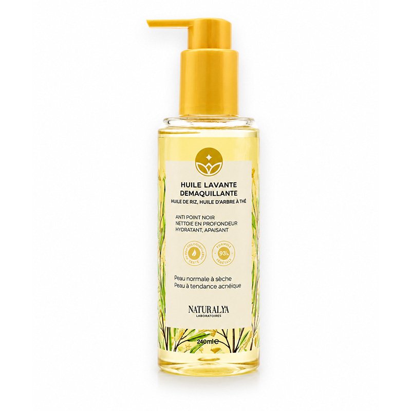 NATURALYA HUILE LAVANTE DEMAQUILLANTE RIZ & THE 240ML