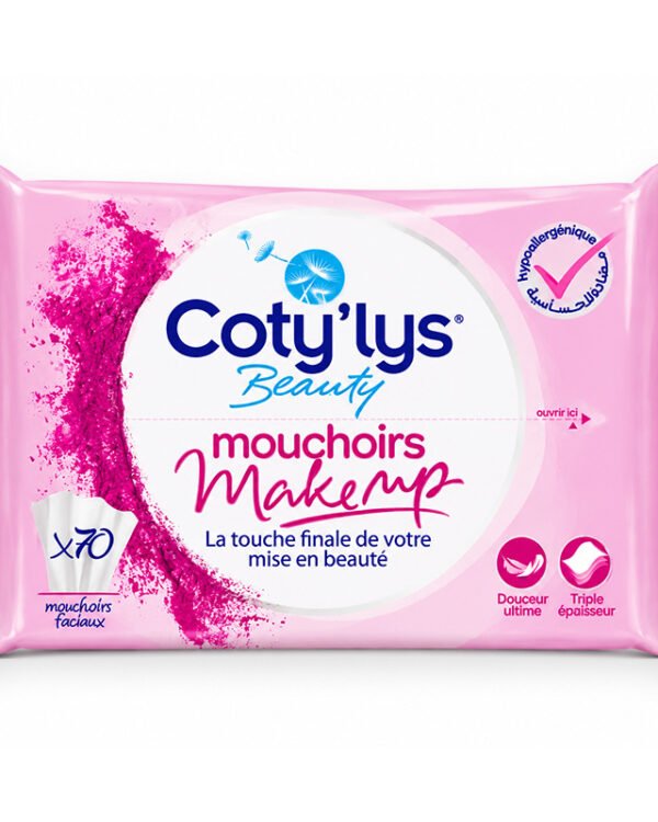 COTYLYS BEAUTY MOUCHOIRS MAKE UP X70