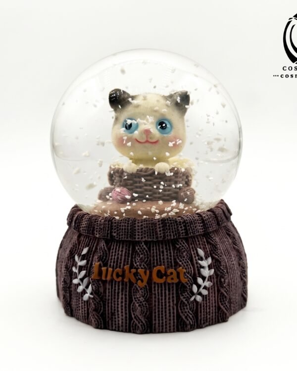 LOVE IS MY ANGEL BOULE A NEIGE LUCKY CAT 20738-5