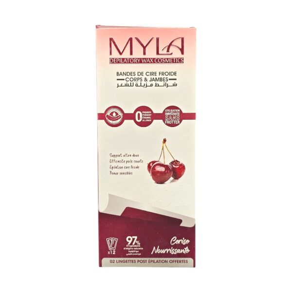 MYLA BANDE CIRE CORPS CERISE 12PCS