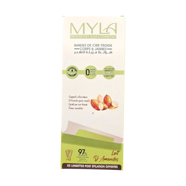MYLA BANDE CIRE CORPS AMANDE 12PCS