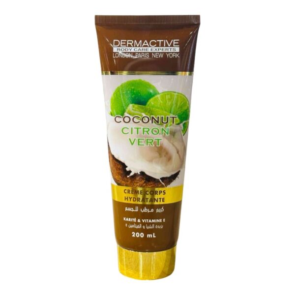DERMACTIVE CREME CORPS COCONUT CITRON VERT 200ML