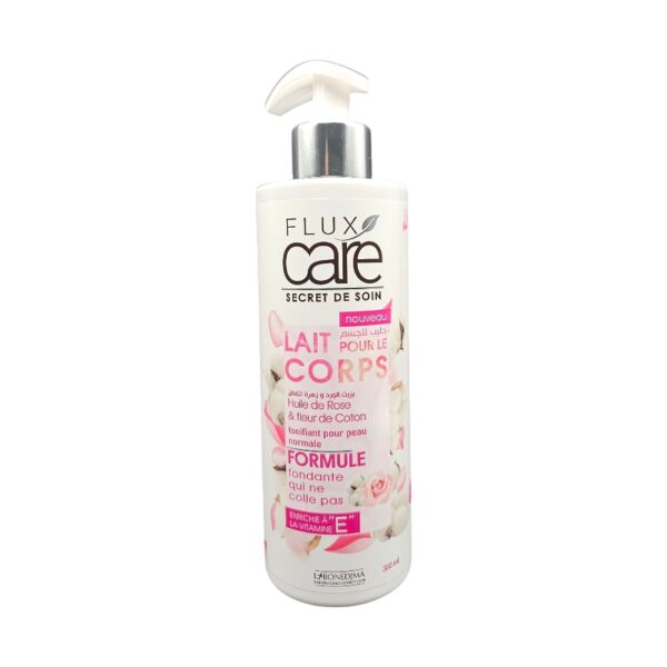 FLUX CARE LAIT CORP ROSE COTON 380ML