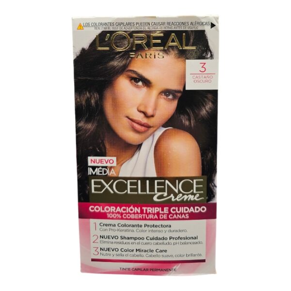 LOREAL EXCELLENCE TEINTURE N*3 *MEXIQUE*