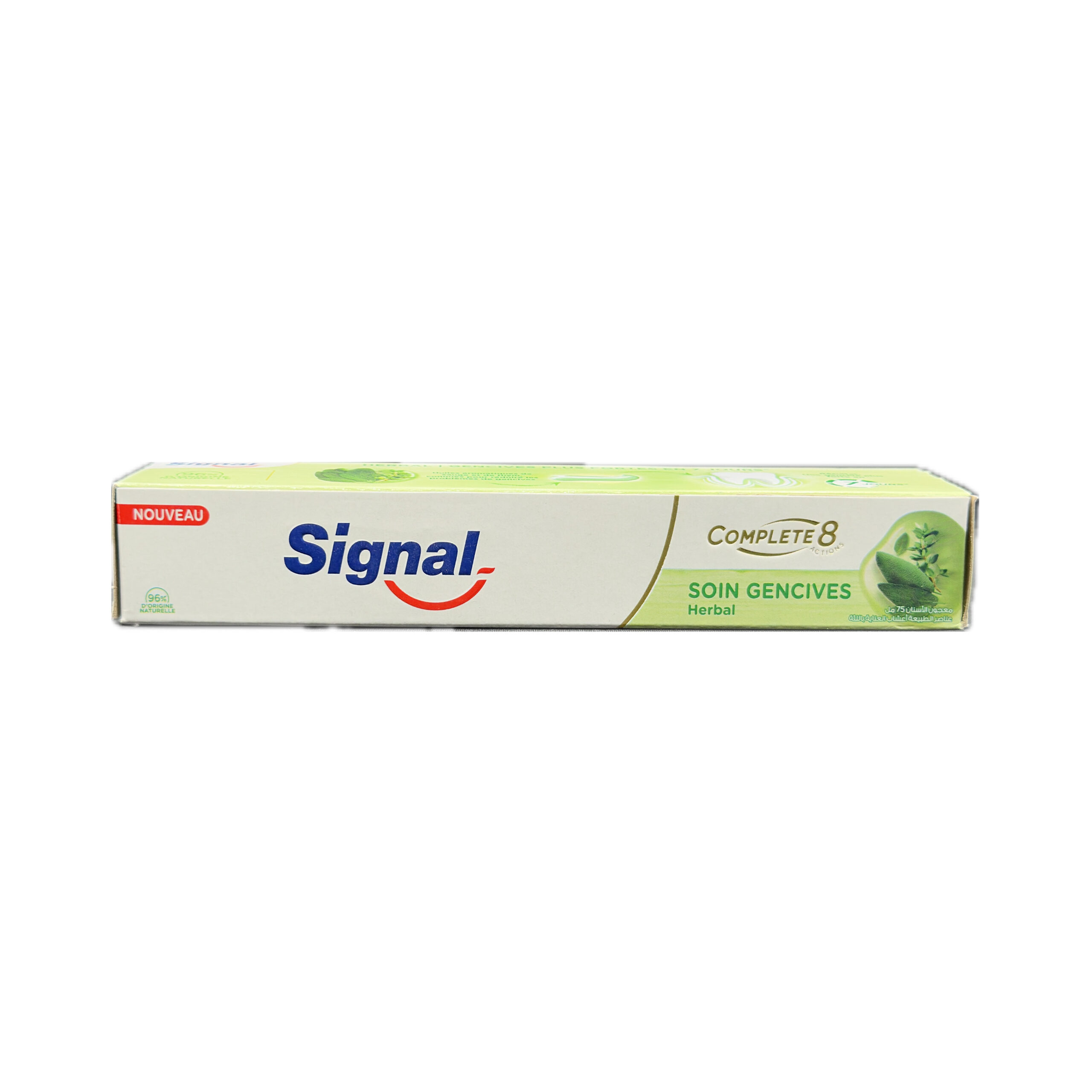 Photo00367423 SIGNAL DENTIFRICE COMPLETE 8 SOIN GENCIVES HERBAL 75ML – Image 1
