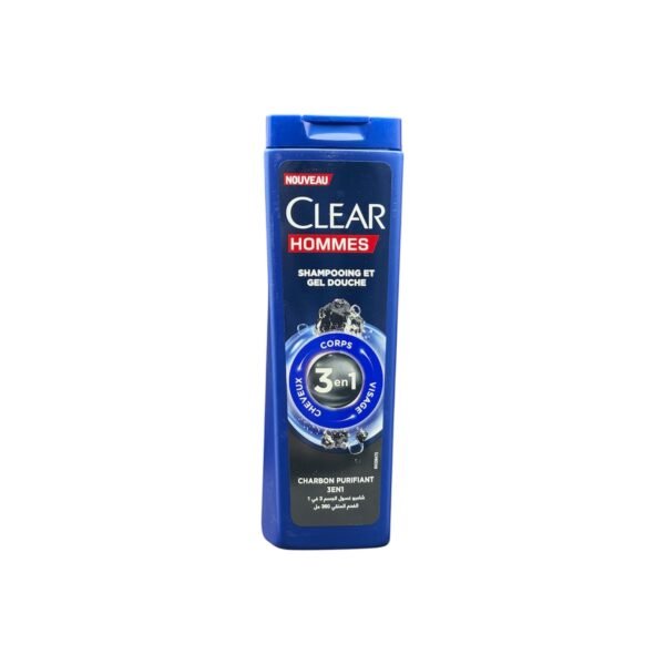 CLEAR HOMME SHP & GELD 3EN1 CHARBON PURIFIANT 360ML