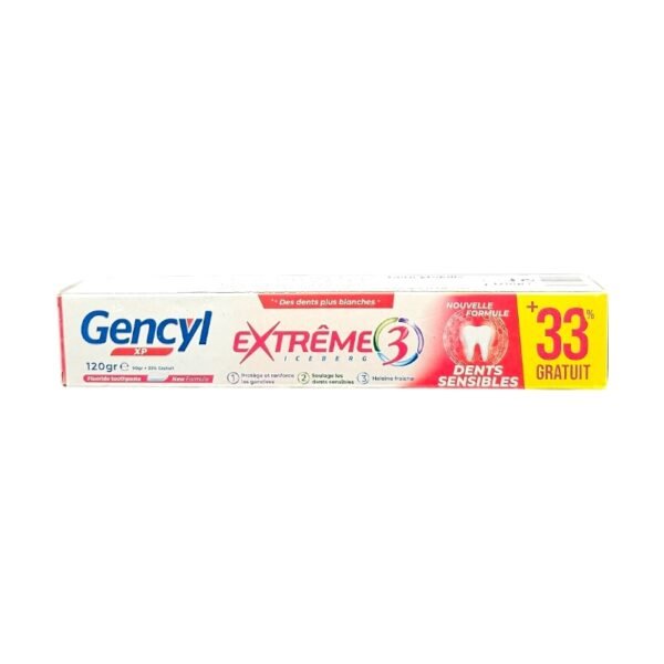 GENCYL DENTIFRICE EXTREME 3 120G + 33G