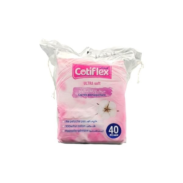 COTIFLEX COTON CARRES DEMAQUILLANTS 40U