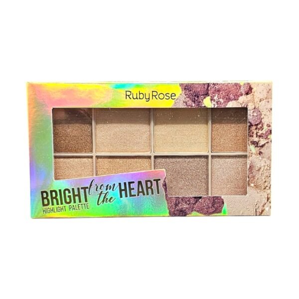 RUBY ROSE BRIGHT HEART HIGHLIGHT PALETTE 7516