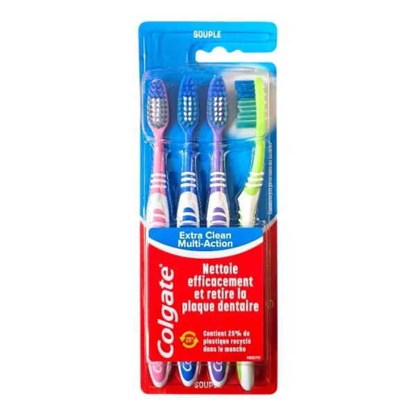 COLGATE BAD EXTRA CLEAN MULTI-ACTION SOFT 4PCS