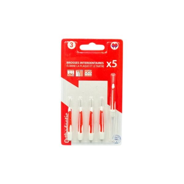 ORTHODONTIC BROSSE DENTAIRE N*3 5PCS