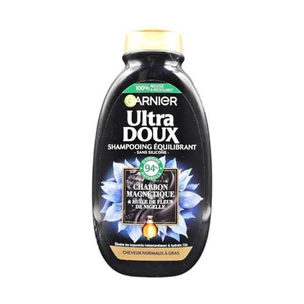 GARNIER ULTRA DOUX SHP CHARBON MAGNETIQUE & NIGELLE 250ML